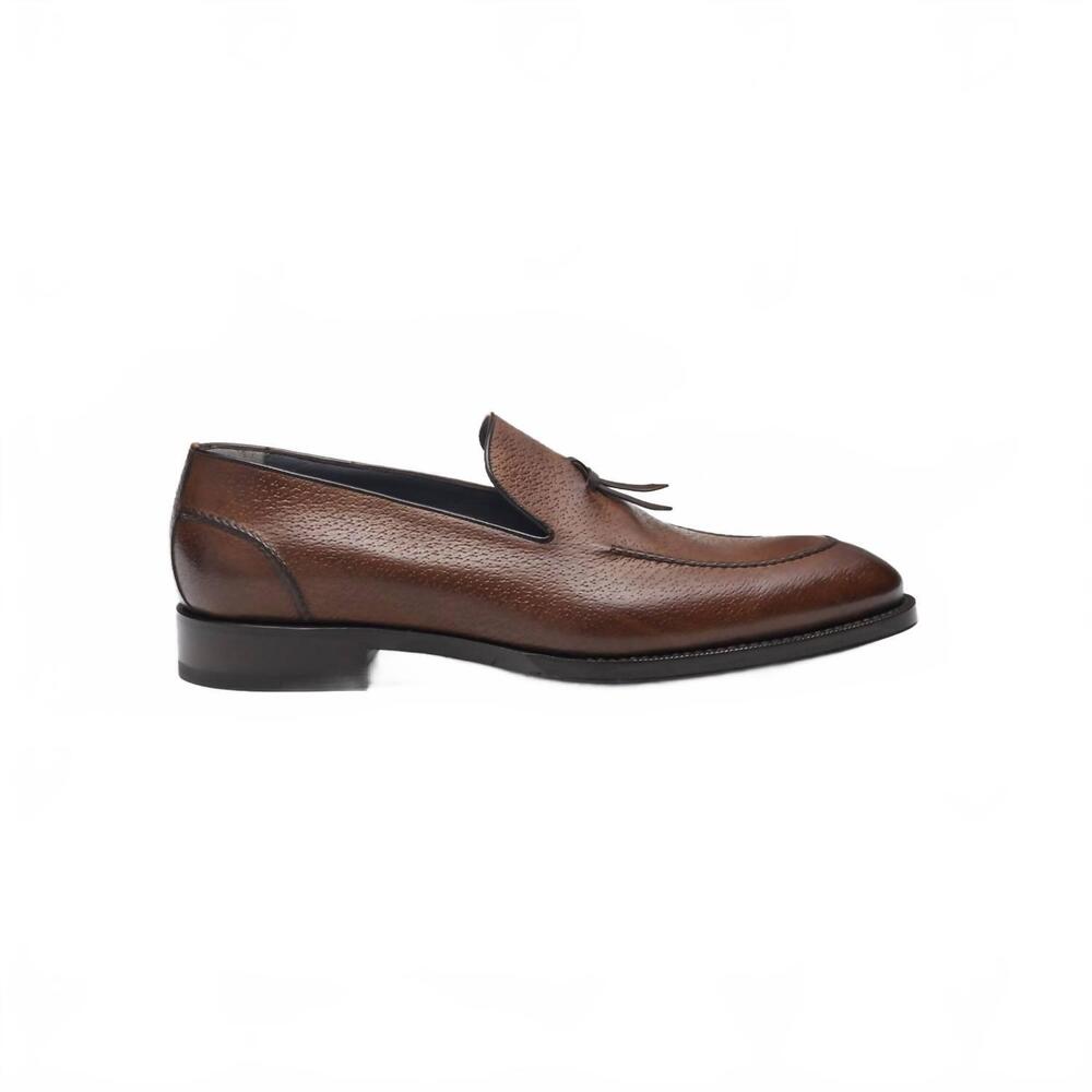 NEW SCARPE DI BIANCO men's caserta calf italian loafer in tabacco